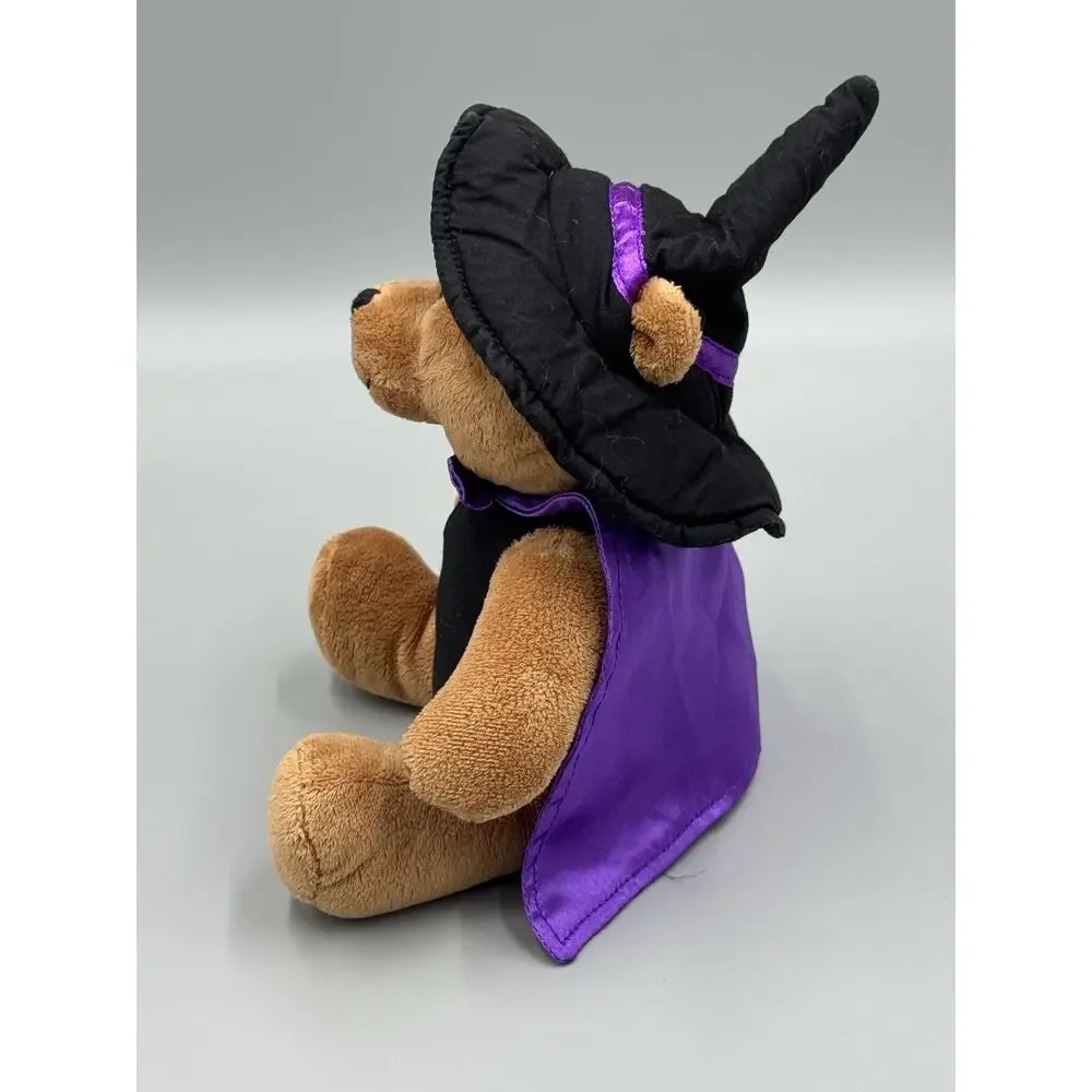 Hallmark Witch Bear Plush 8” Stuffed Animal Wearing Halloween Purple Cape